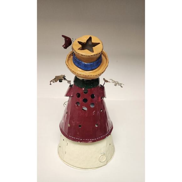 Metal Tealight Tall Snowman/ Variations Ceramic Tea Light Candle Holder - Picture 15 of 16